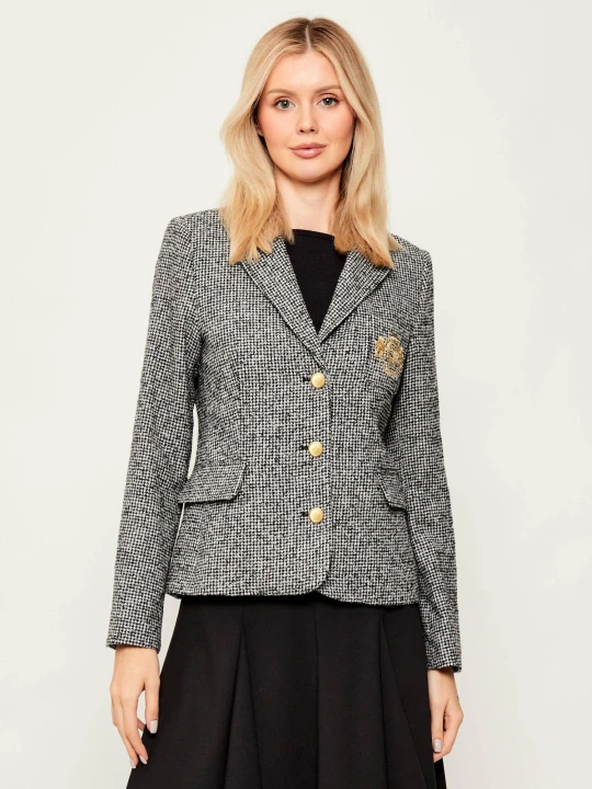 Zdjęcie produktu Tommy Hilfiger Wełniana marynarka Festive | Slim Fit czarny
