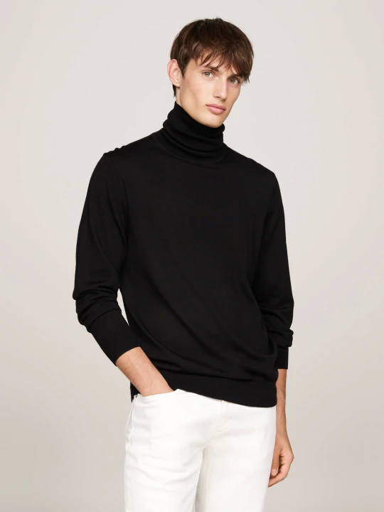Zdjęcie produktu Tommy Hilfiger Wełniany golf | Regular Fit czarny