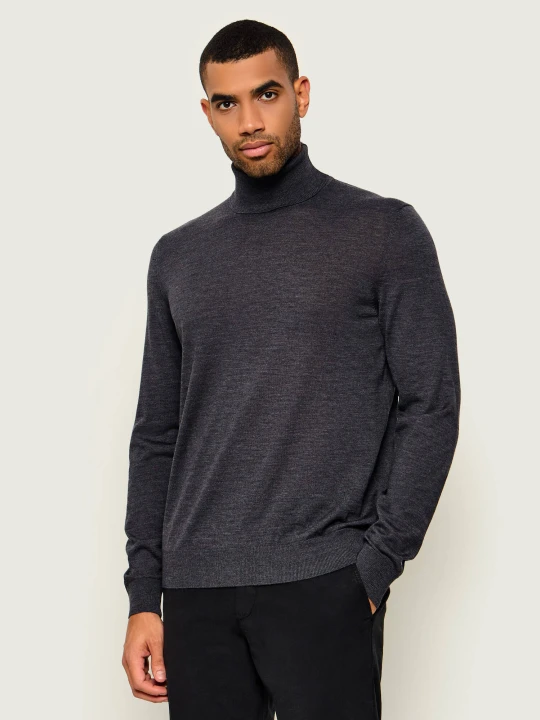 Zdjęcie produktu Tommy Hilfiger Wełniany golf | Regular Fit grafitowy