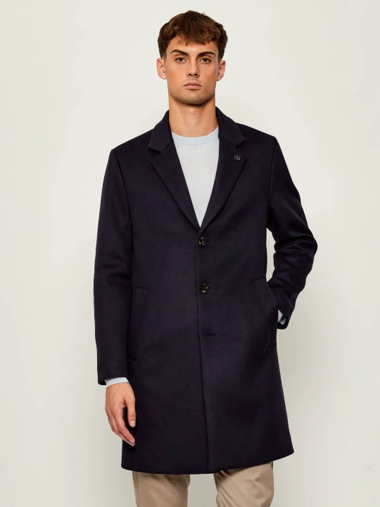 Zdjęcie produktu Tommy Hilfiger Wełniany płaszcz granatowy