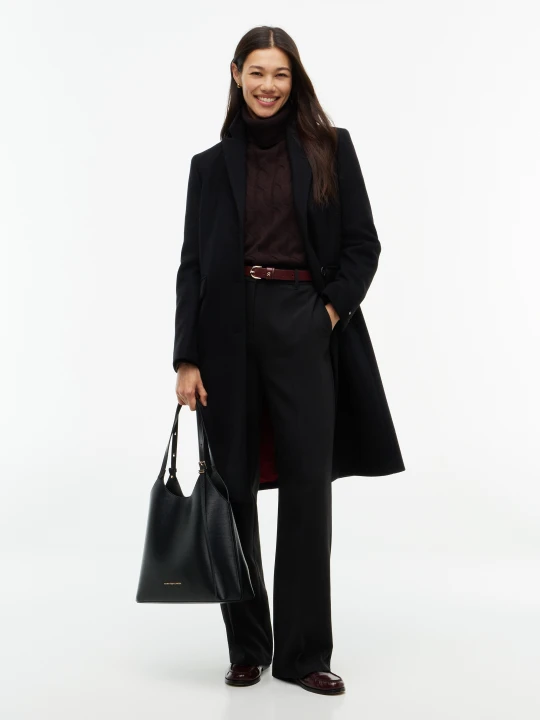 Zdjęcie produktu Tommy Hilfiger Wełniany płaszcz czarny