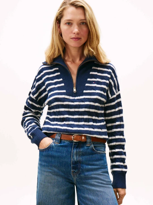 Zdjęcie produktu Tommy Hilfiger Wełniany sweter | Loose fit granatowy