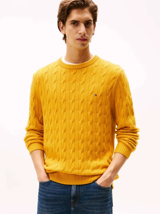 Zdjęcie produktu Tommy Hilfiger Wełniany sweter | Regular Fit żółty