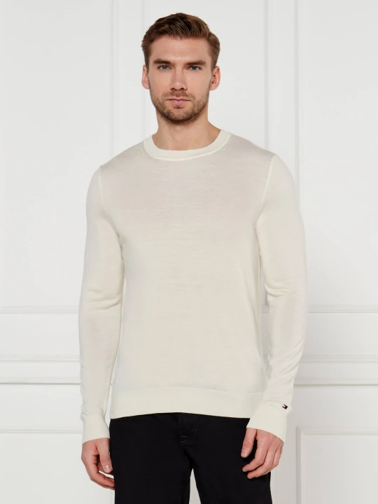 Zdjęcie produktu Tommy Hilfiger Wełniany sweter | Regular Fit ecru