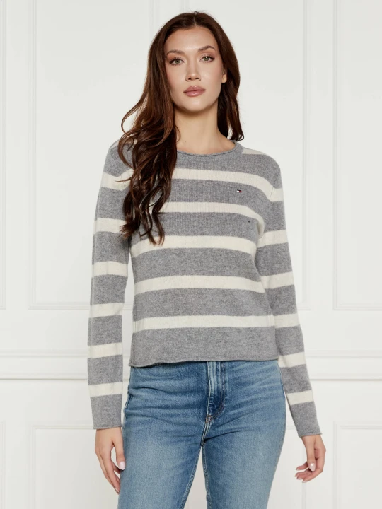 Zdjęcie produktu Tommy Hilfiger Wełniany sweter | Regular Fit szary