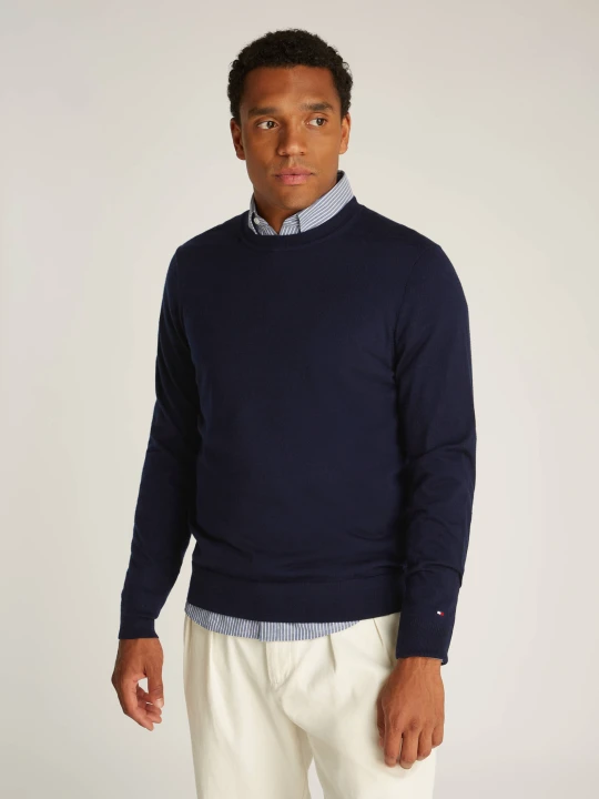 Zdjęcie produktu Tommy Hilfiger Wełniany sweter | Regular Fit granatowy