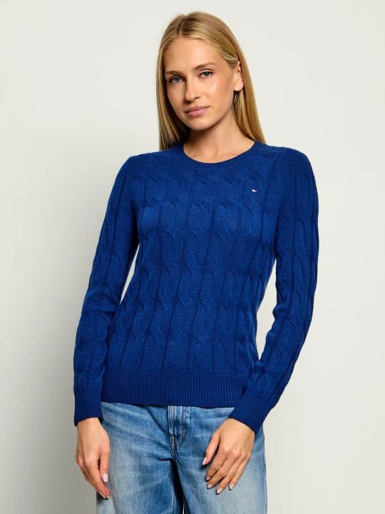 Zdjęcie produktu Tommy Hilfiger Wełniany sweter | Regular Fit niebieski