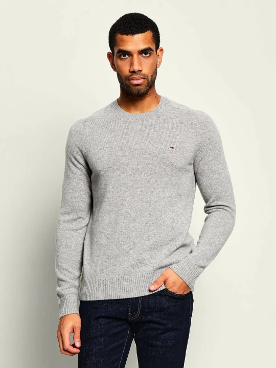 Zdjęcie produktu Tommy Hilfiger Wełniany sweter | Regular Fit szary