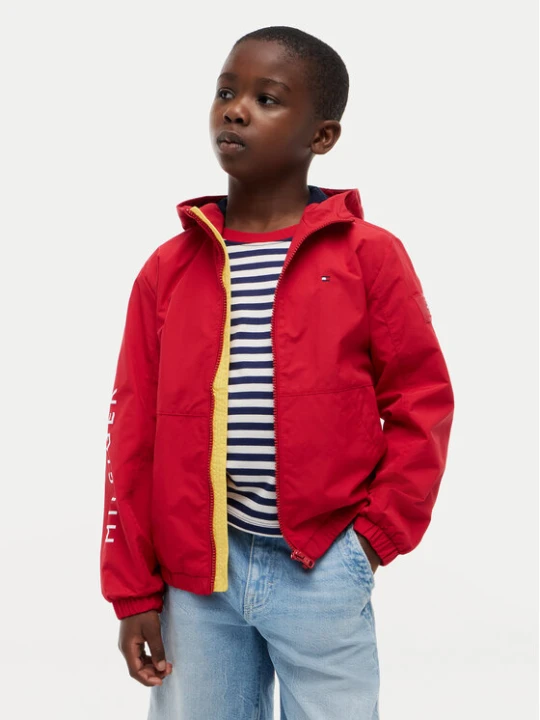 Zdjęcie produktu Tommy Hilfiger Wiatrówka Windbreaker KB0KB10587 Czerwony Regular Fit