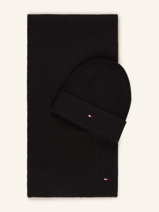 Zdjęcie produktu Tommy Hilfiger Zestaw: Szalik I Czapka schwarz CZARNY