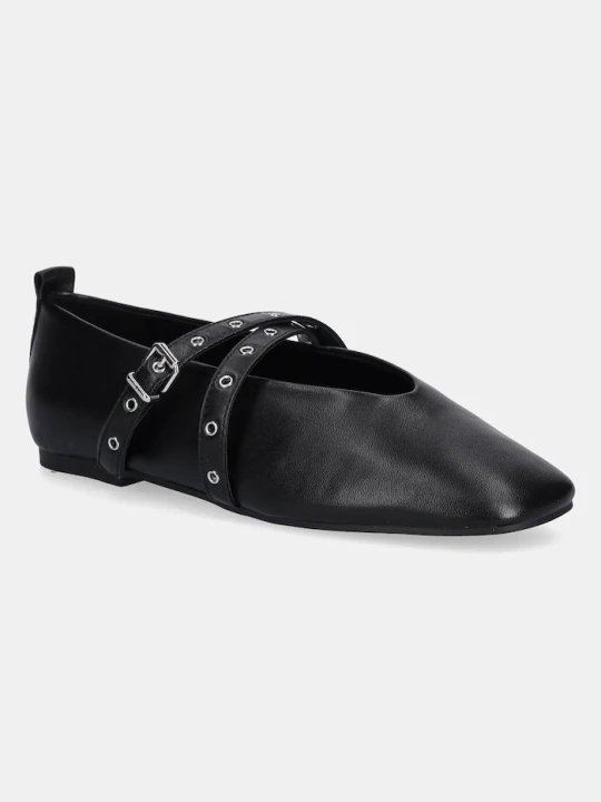 Zdjęcie produktu Tommy Jeans baleriny skórzane TJW LEATHER MARYJANE BALLERINA czarny