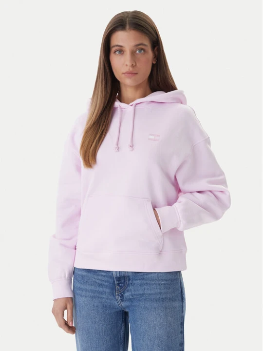 Zdjęcie produktu Tommy Jeans Bluza Badge DW0DW19414 Różowy Boxy Fit