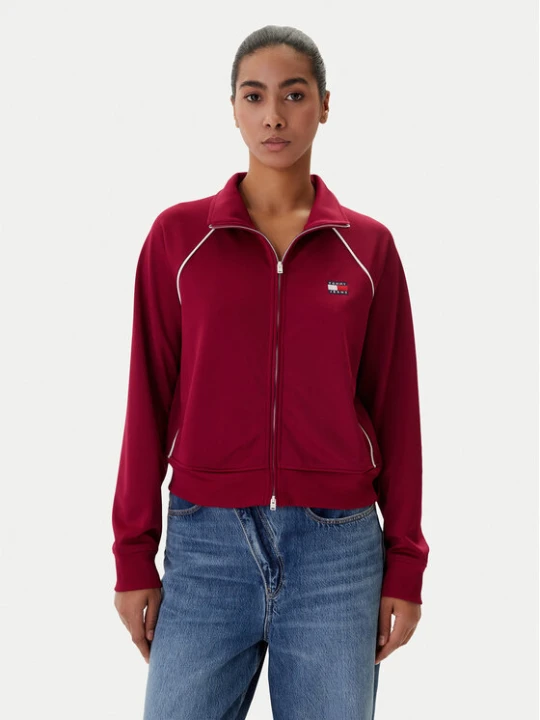 Zdjęcie produktu Tommy Jeans Bluza Badge DW0DW21930 Bordowy Regular Fit