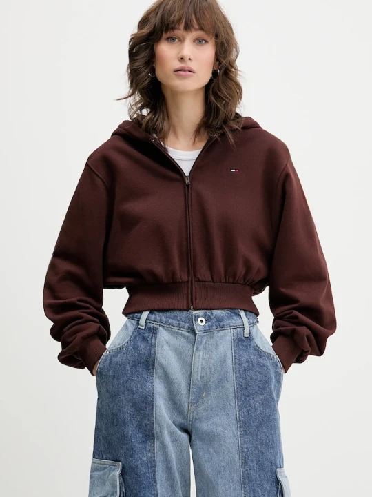 Zdjęcie produktu Tommy Jeans bluza bawełniana brązowy