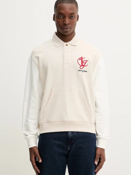 Zdjęcie produktu Tommy Jeans bluza bawełniana beżowy