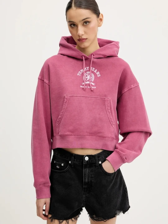 Zdjęcie produktu Tommy Jeans bluza bawełniana różowy