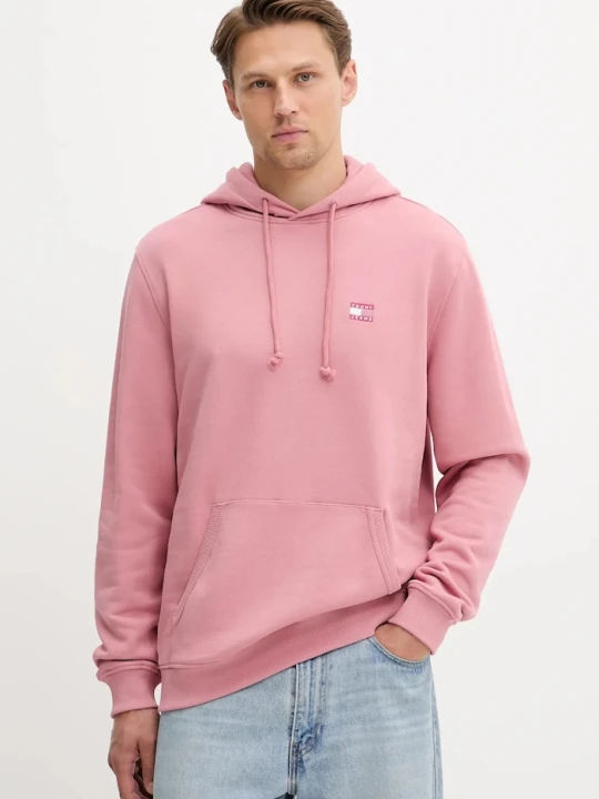Zdjęcie produktu Tommy Jeans bluza bawełniana pomarańczowy