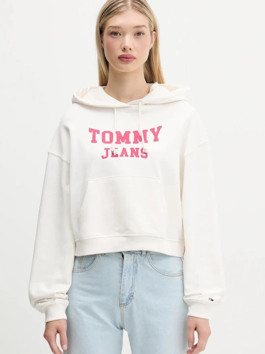 Zdjęcie produktu Tommy Jeans bluza bawełniana beżowy