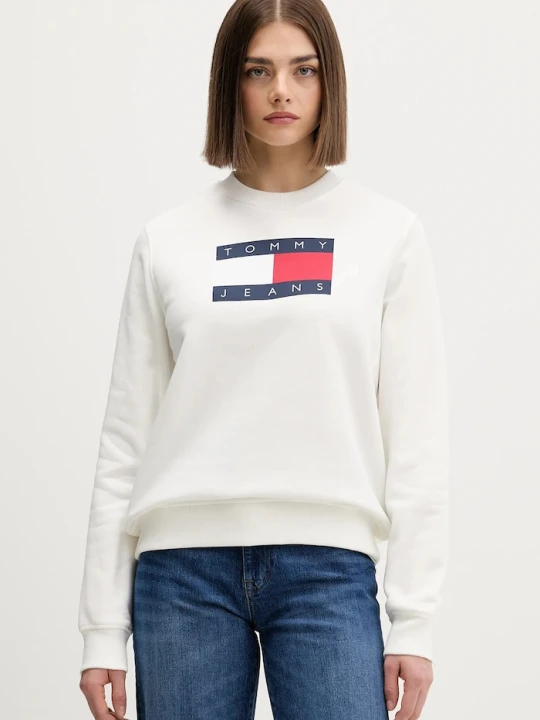 Zdjęcie produktu Tommy Jeans bluza bawełniana beżowy