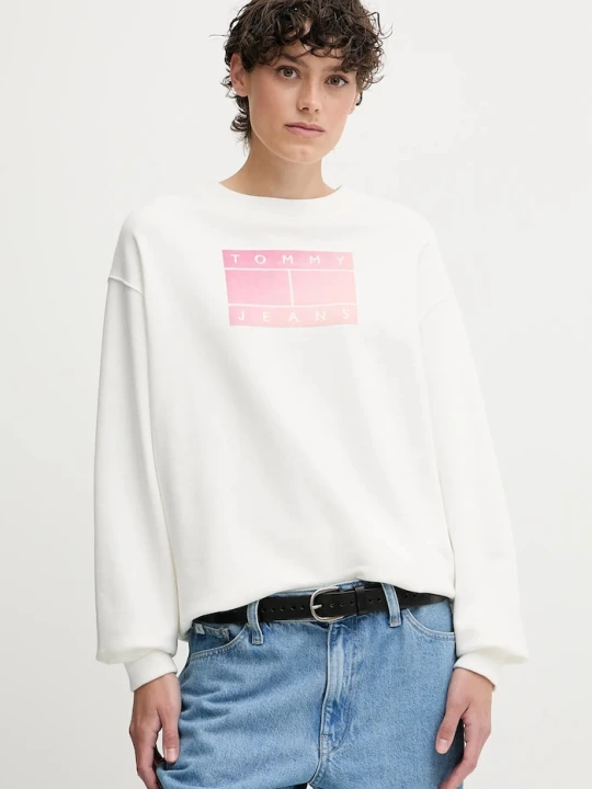 Zdjęcie produktu Tommy Jeans bluza bawełniana biały