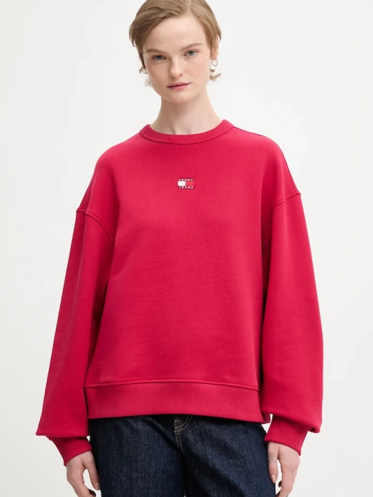 Zdjęcie produktu Tommy Jeans bluza damska bawełniana różowy