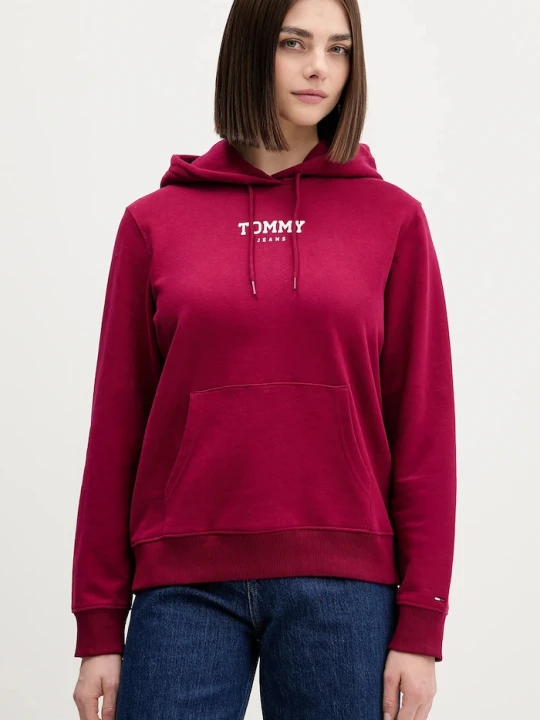 Zdjęcie produktu Tommy Jeans bluza bawełniana bordowy