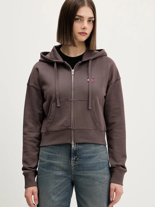 Zdjęcie produktu Tommy Jeans bluza bawełniana brązowy