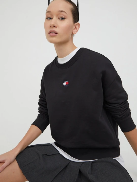Zdjęcie produktu Tommy Jeans bluza damska bawełniana czarny