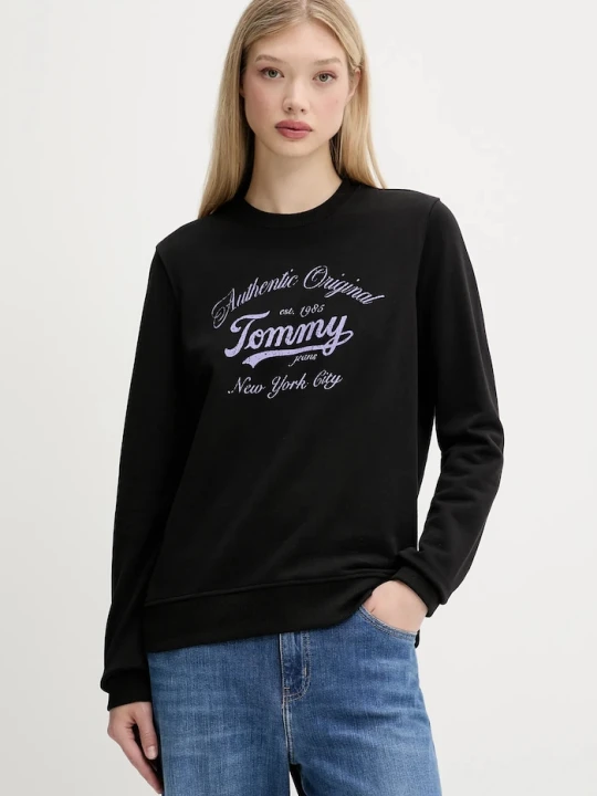 Zdjęcie produktu Tommy Jeans bluza bawełniana czarny