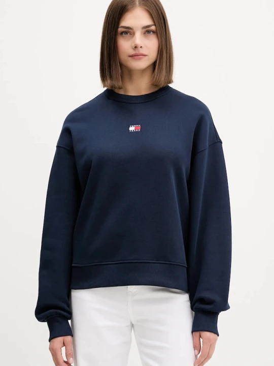 Zdjęcie produktu Tommy Jeans bluza damska bawełniana granatowy