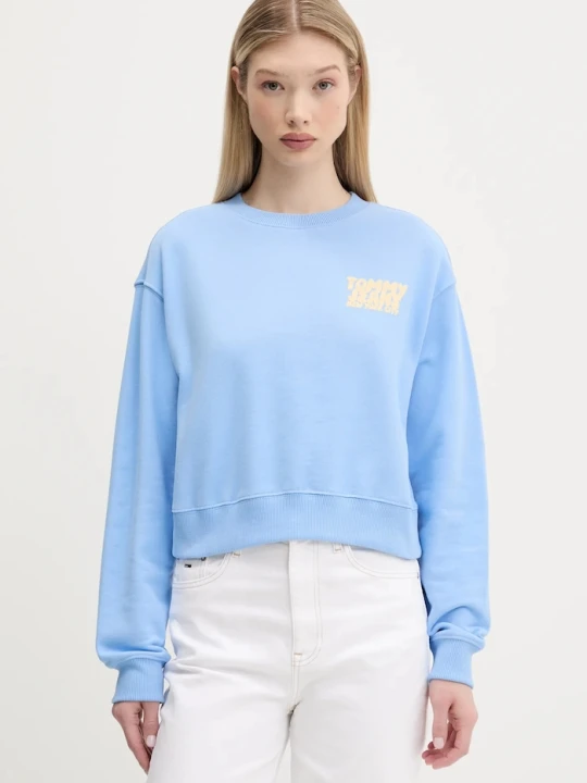 Zdjęcie produktu Tommy Jeans bluza bawełniana niebieski