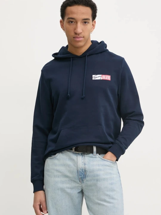 Zdjęcie produktu Tommy Jeans bluza bawełniana dziecięca granatowy