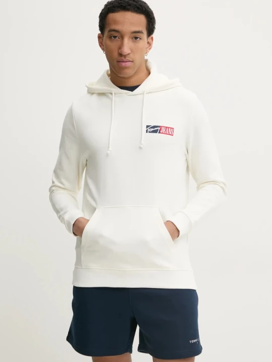 Zdjęcie produktu Tommy Jeans bluza bawełniana dziecięca beżowy