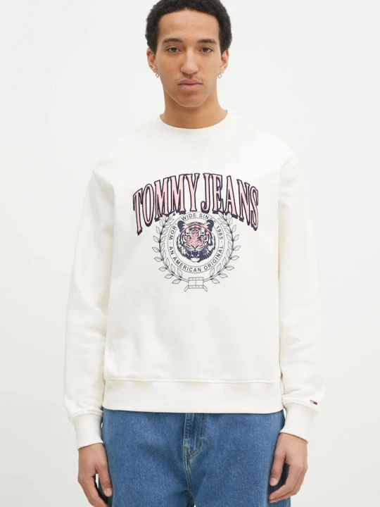 Zdjęcie produktu Tommy Jeans bluza bawełniana beżowy