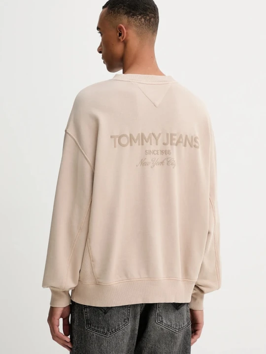 Zdjęcie produktu Tommy Jeans bluza bawełniana beżowy