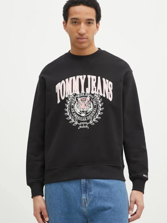 Zdjęcie produktu Tommy Jeans bluza bawełniana czarny