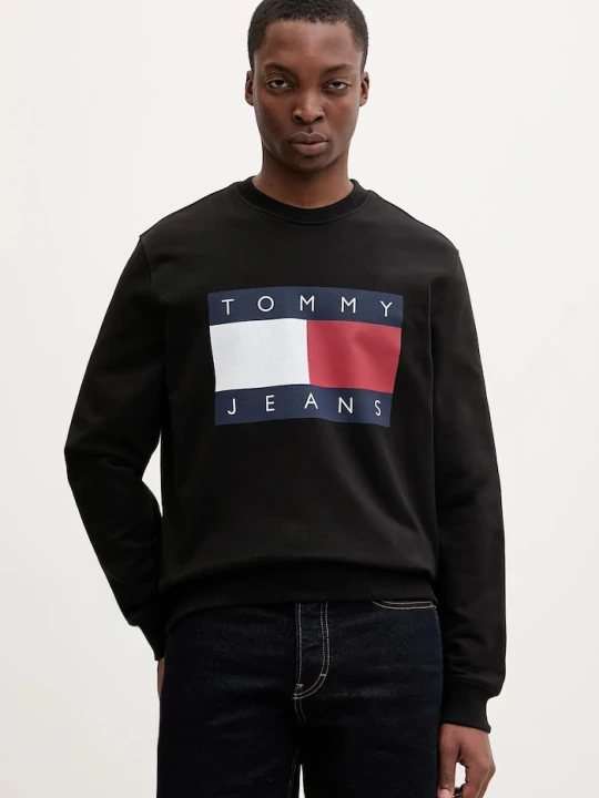 Zdjęcie produktu Tommy Jeans bluza męska bawełniana czarny