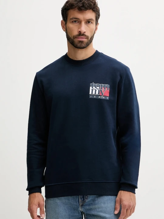 Zdjęcie produktu Tommy Jeans bluza bawełniana granatowy