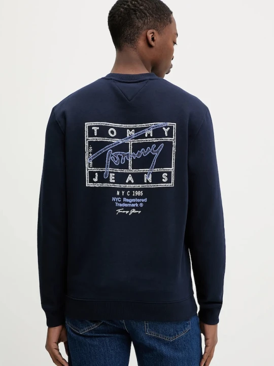 Zdjęcie produktu Tommy Jeans bluza bawełniana granatowy