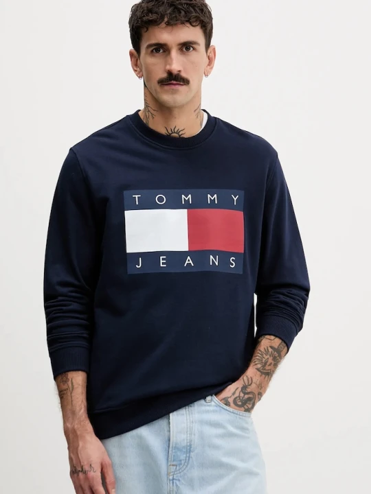 Zdjęcie produktu Tommy Jeans bluza męska bawełniana granatowy