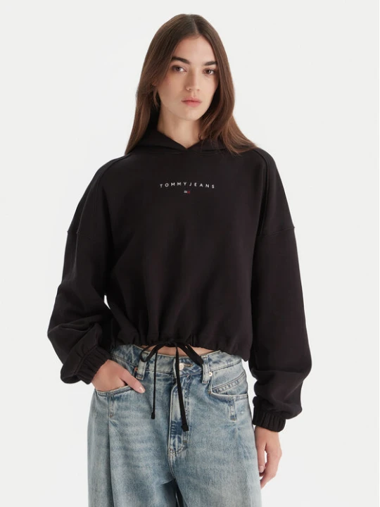 Zdjęcie produktu Tommy Jeans Bluza Bling Linear DW0DW21607 Czarny Regular Fit