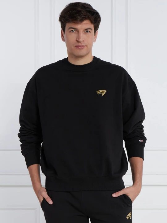 Zdjęcie produktu Tommy Jeans Bluza BOXY SIGNATURE CREW | Regular Fit czarny