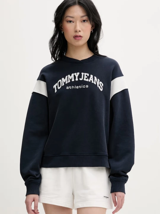 Zdjęcie produktu Tommy Jeans bluza damska bawełniana granatowy