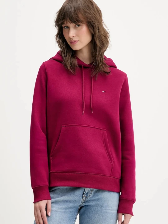 Zdjęcie produktu Tommy Jeans bluza damska z bawełny bordowy