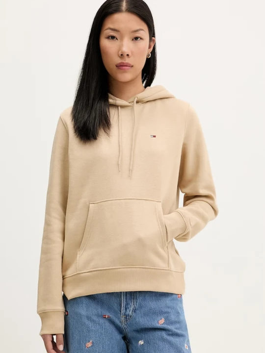 Zdjęcie produktu Tommy Jeans bluza damska z bawełną beżowy