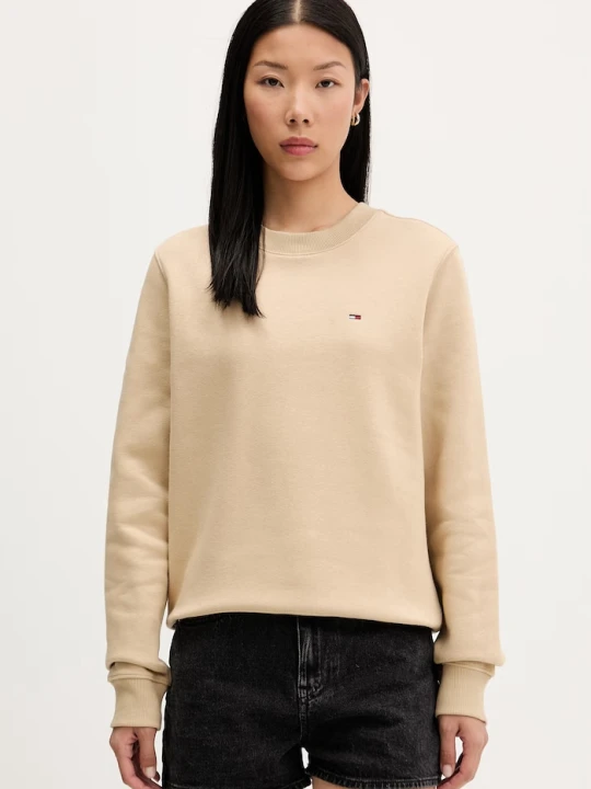 Zdjęcie produktu Tommy Jeans bluza damska z bawełną beżowy