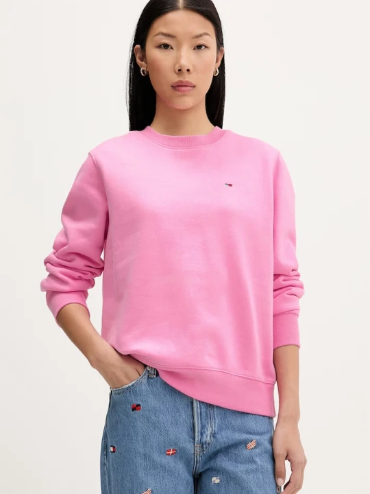 Zdjęcie produktu Tommy Jeans bluza damska z bawełną różowy
