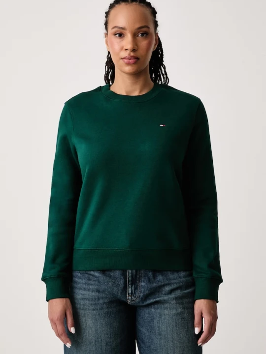 Zdjęcie produktu Tommy Jeans bluza damska z bawełną zielony