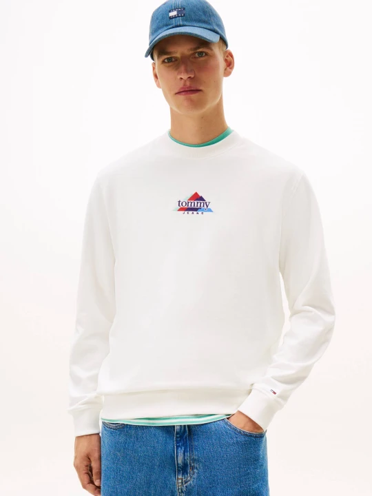 Zdjęcie produktu Tommy Jeans Bluza DNA PLAY CREW | Regular Fit ecru