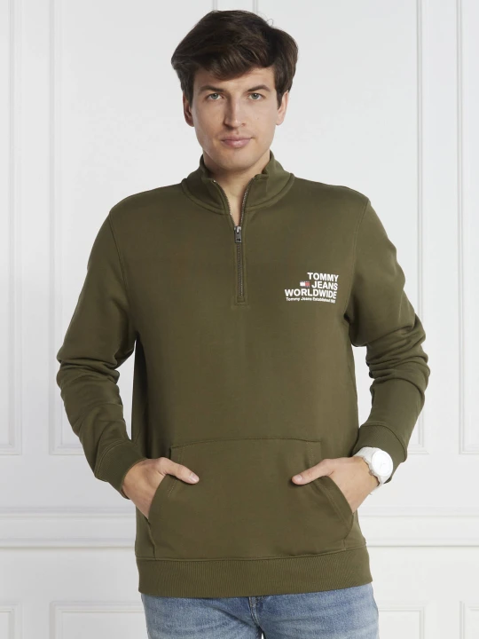 Zdjęcie produktu Tommy Jeans Bluza ENTRY GRAPHIC HALF-ZIP | Regular Fit zielony